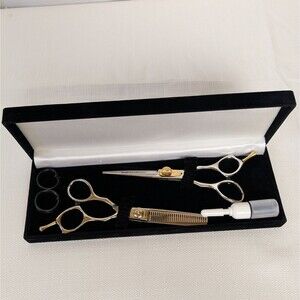 Ninja Swordsman 7.5" Offset Scissors Shears and Thinning Shears -Salon tools